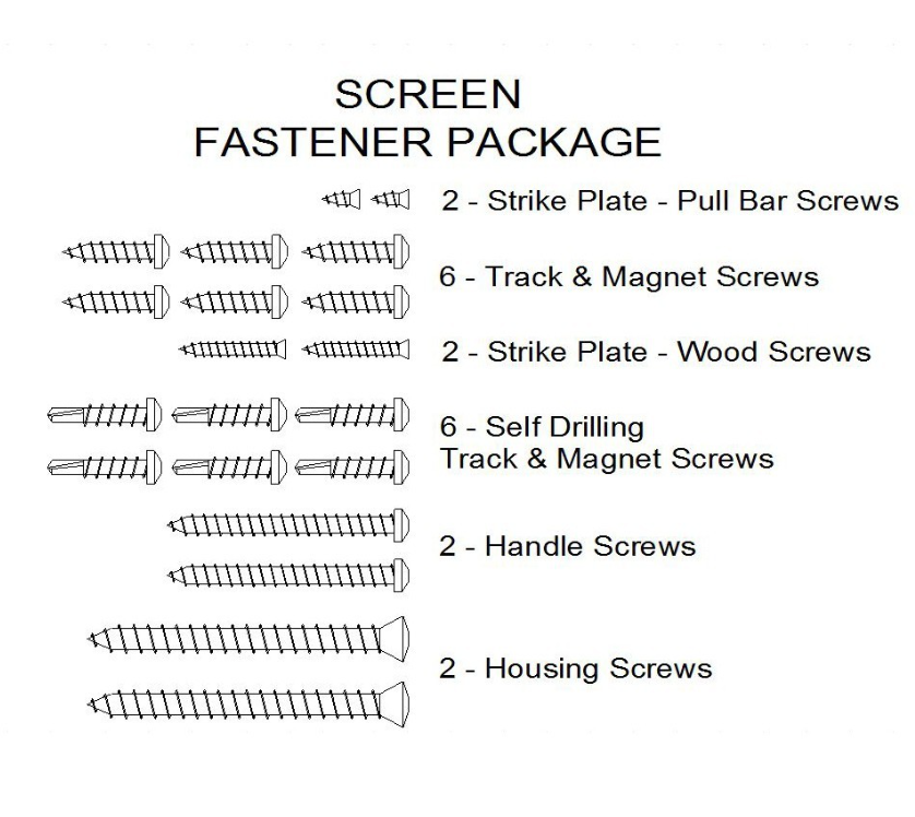 Fastener Package (coloured scews for 1 door) (Diamond Colour)