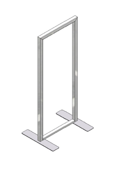 Sample Display Frame for Retractable Door - Midnight Black