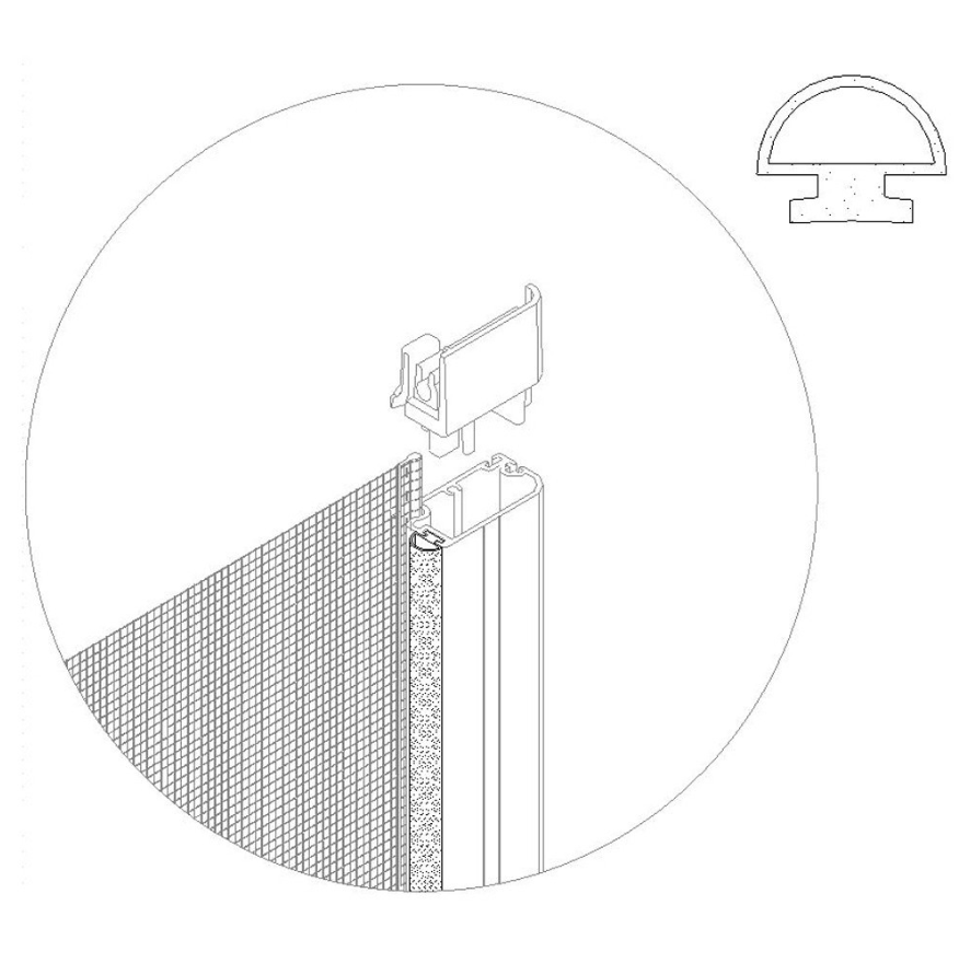 Bumper Stripping - Black - 500' Roll