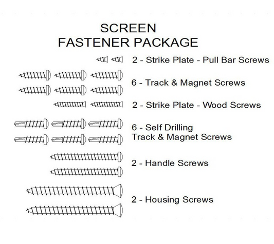 Fastener Package (coloured scews for 1 door) (Diamond Colour)