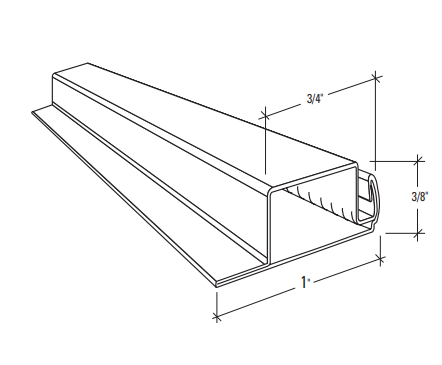 Roll Formed Screen Bar (Reverse Flange)